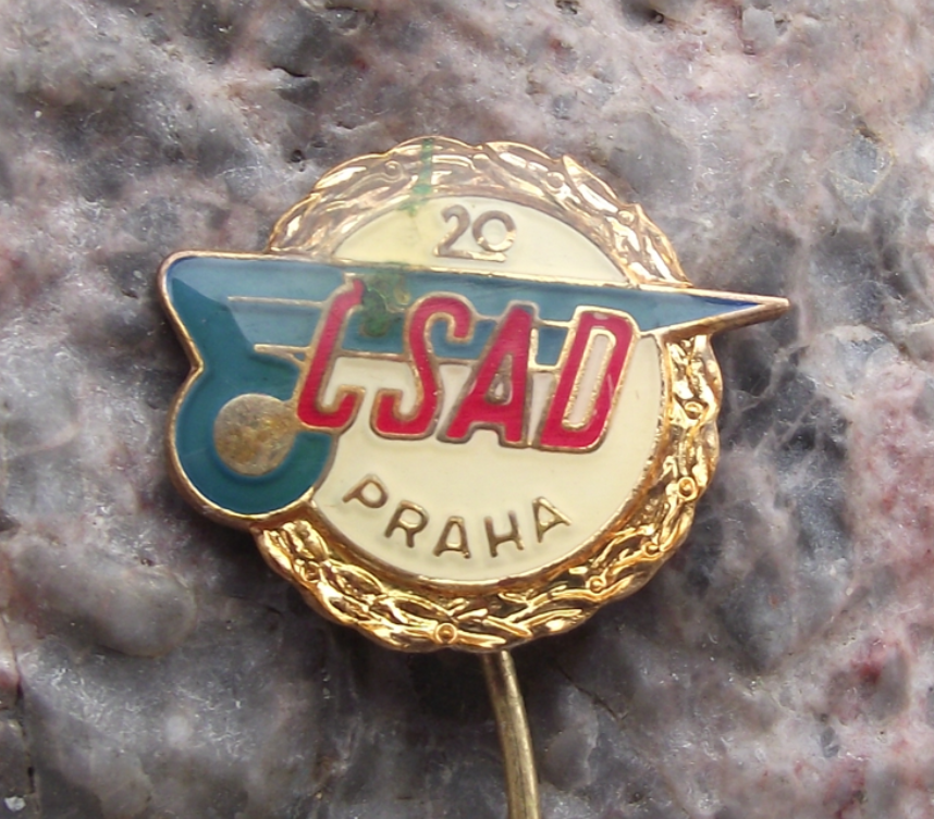 1969 City of Prague CSAD State Bus Coach Company 20th Anniversary Pin Badge