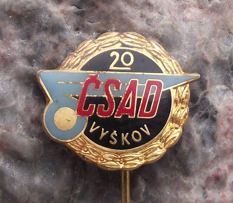 1969 City of Prague CSAD State Bus Coach Company 20th Anniversary Pin Badge