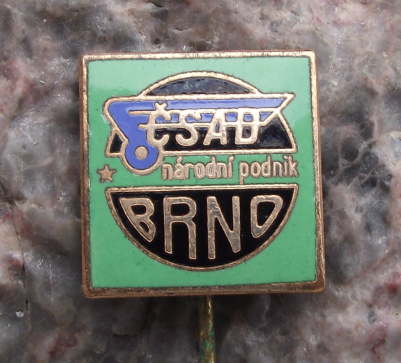 Vintage Czechoslovakia City of Brno CSAD State Bus Transport Company Pin Badge
