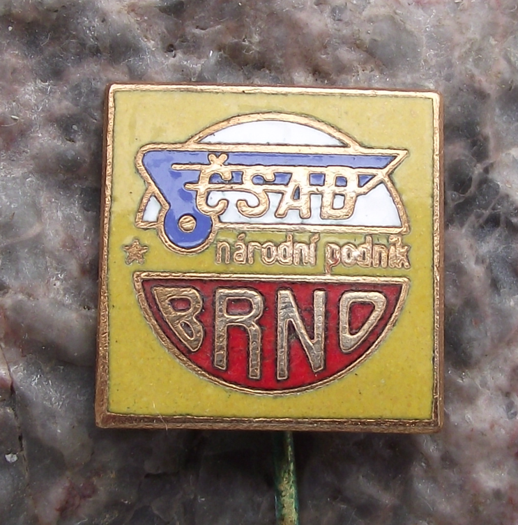Vintage Czechoslovakia City of Brno CSAD State Bus Transport Company Pin Badge
