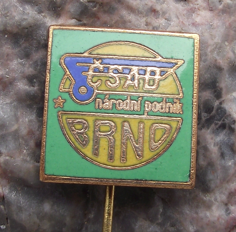 Vintage Czechoslovakia City of Brno CSAD State Bus Transport Company Pin Badge