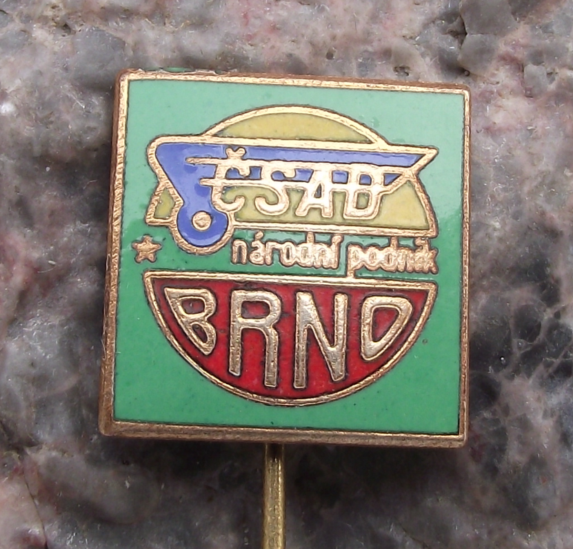 Vintage Czechoslovakia City of Brno CSAD State Bus Transport Company Pin Badge