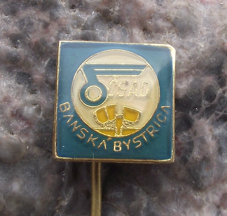 Vintage Banska Bystrice Czechoslovakia CSAD Bus Coach Transport Firm Pin Badge