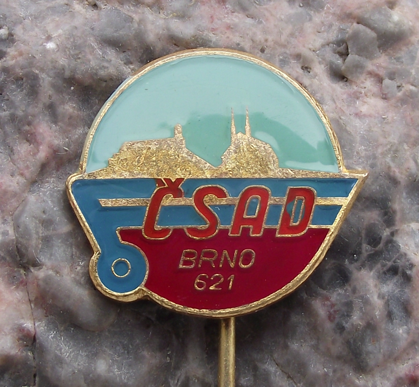 Vintage Brno CSAD Route 621 State Bus Coach Czech Transport Company Pin Badge