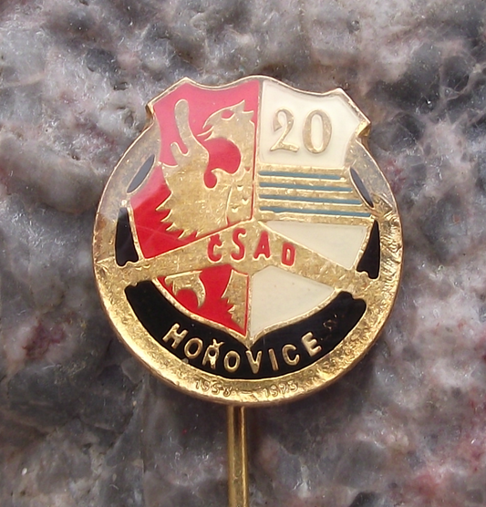 1973 City of Horovice CSAD State Bus Coach Company 20th Anniversary Pin Badge