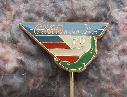 1969 Brno CSAD Route 621 State Bus Coach Transport Company Anniversary Pin Badge