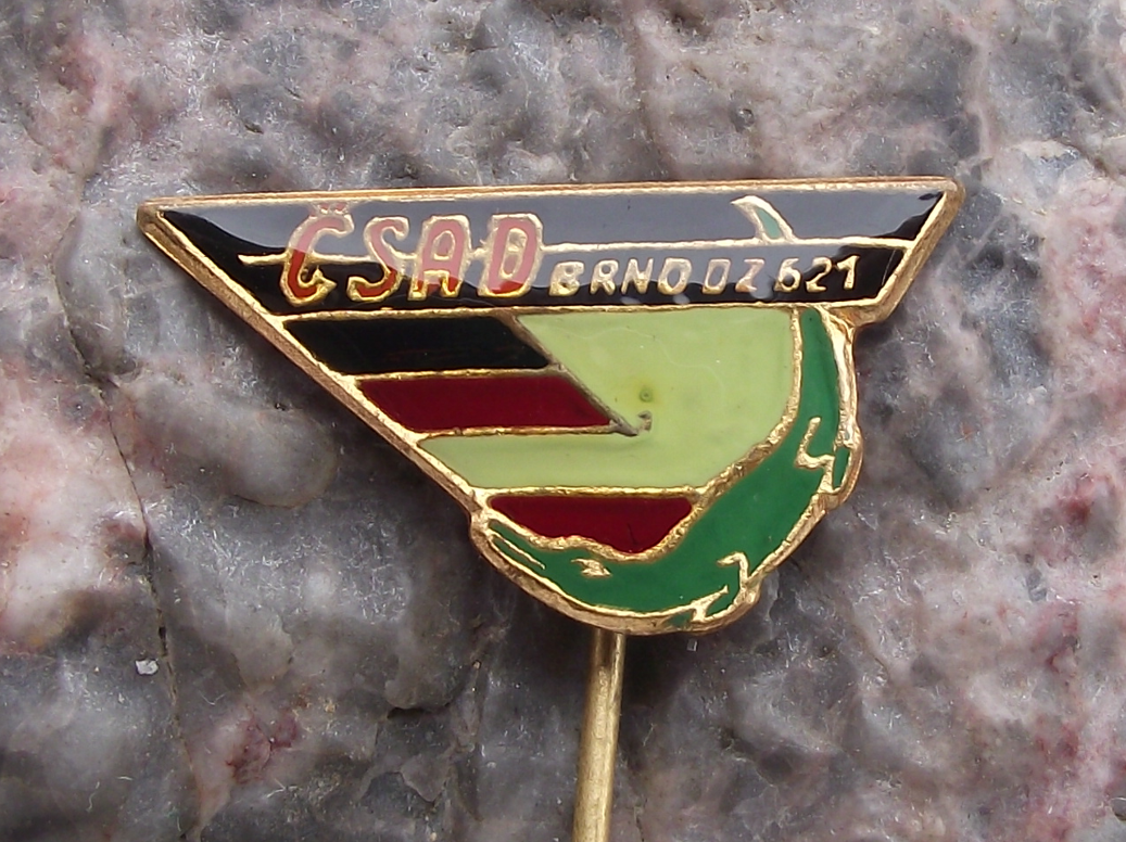 Vintage Czech City of Brno CSAD Route 621 State Bus Coach Company Pin Badge