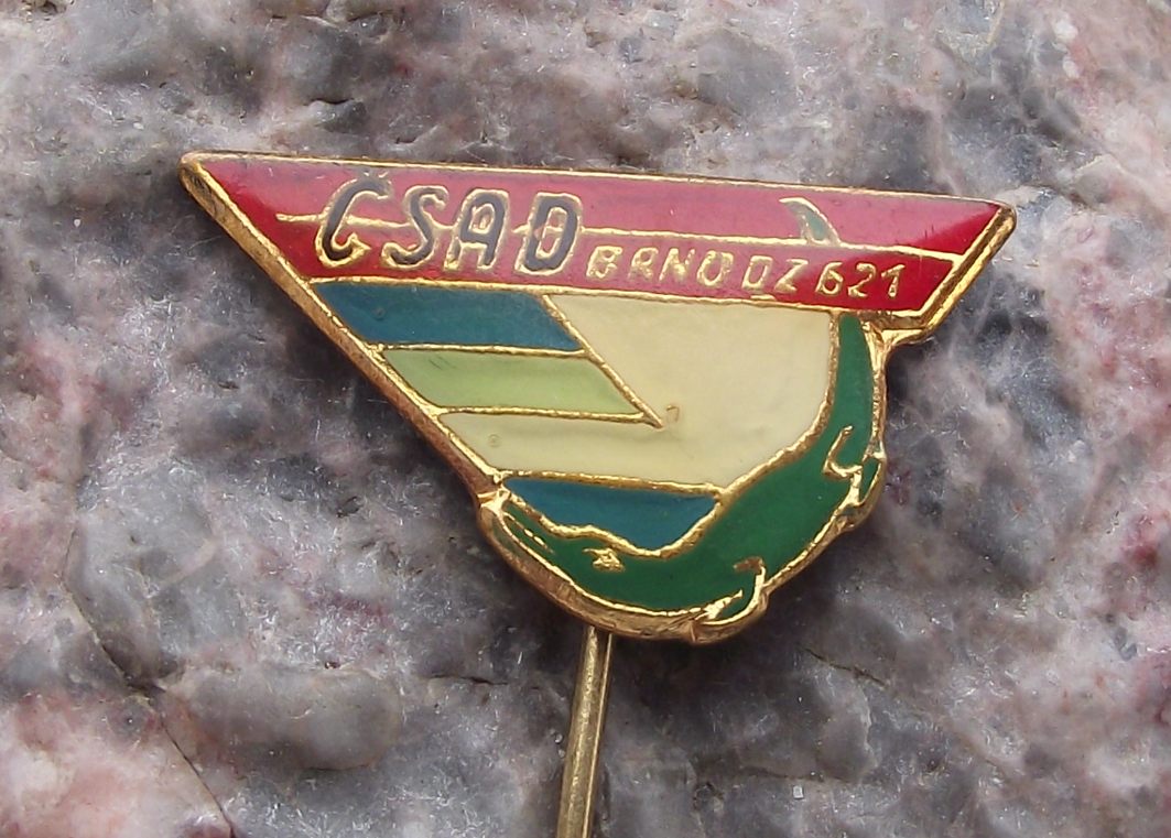 Vintage Czech City of Brno CSAD Route 621 State Bus Coach Company Pin Badge