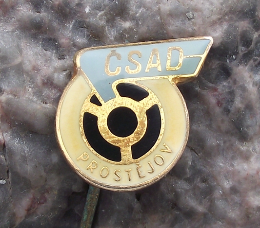 Vintage Prostejov CSAD Bus Coach Transport Firm Czechoslovakia Pin Badge