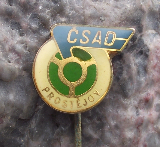 Vintage Prostejov CSAD Bus Coach Transport Firm Czechoslovakia Pin Badge