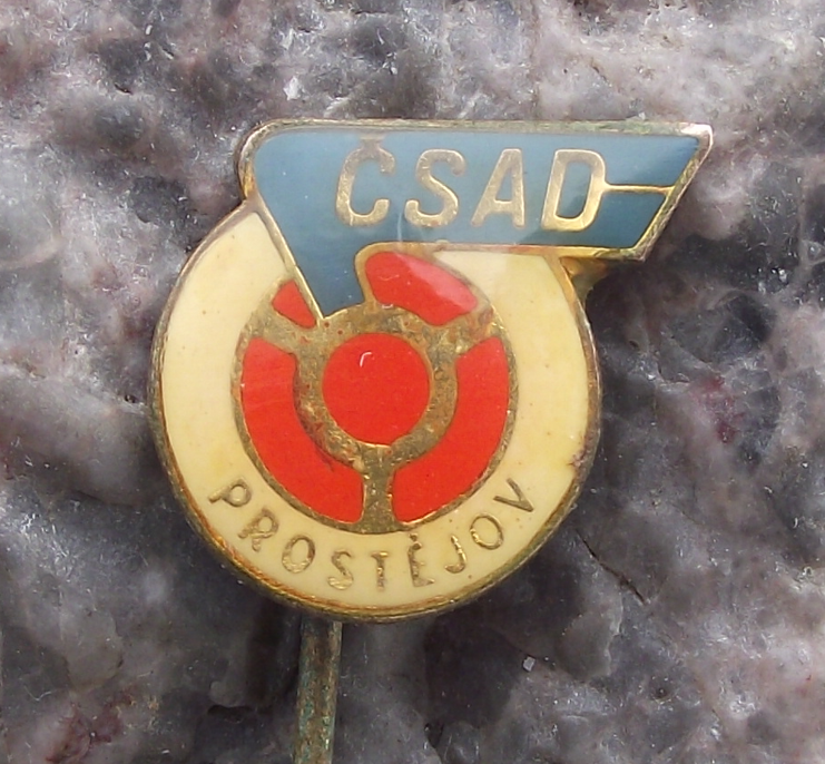 Vintage Prostejov CSAD Bus Coach Transport Firm Czechoslovakia Pin Badge
