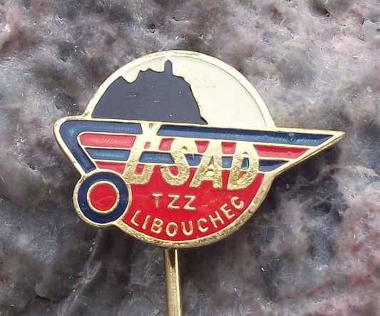Vintage Libouchec Usti CSAD Bus Coach Transport Firm Advertising Pin Badge
