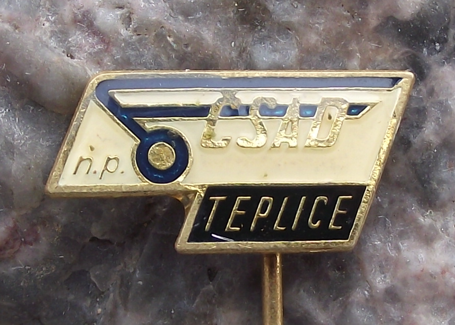 Vintage City of Teplice np CSAD Bus Coach Mass Transport Firm Pin Badge