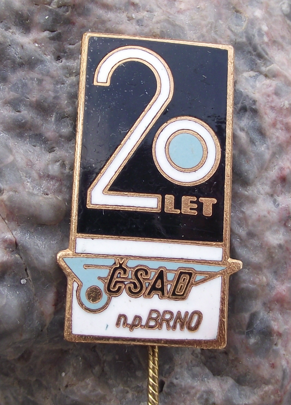 1969 Czechoslovakia Brno City CSAD State Bus Company 20th Anniversary Pin Badge