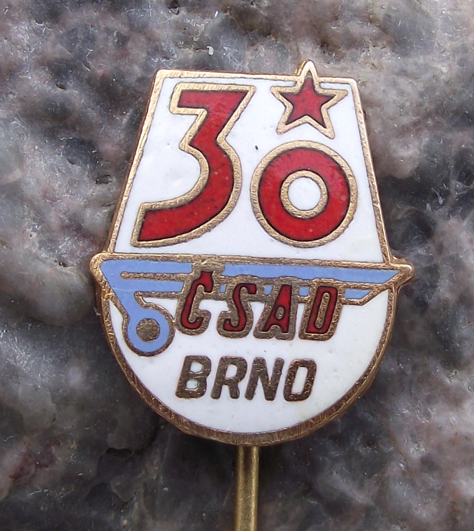 1979 Czechoslovakia Brno City CSAD State Bus Company 30th Anniversary Pin Badge