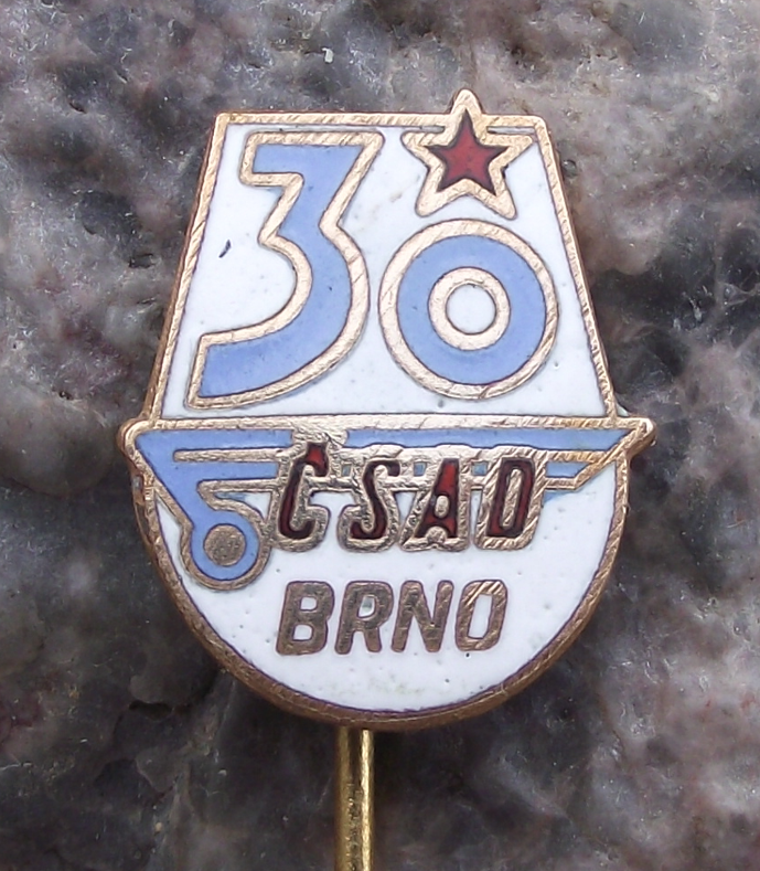 1979 Czechoslovakia Brno City CSAD State Bus Company 30th Anniversary Pin Badge