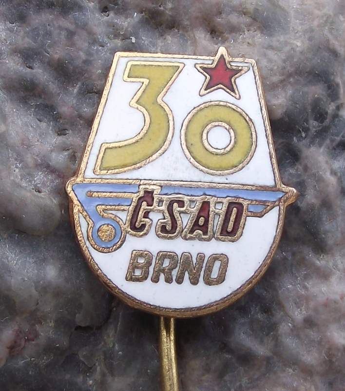 1979 Czechoslovakia Brno City CSAD State Bus Company 30th Anniversary Pin Badge