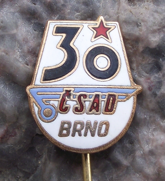 1979 Czechoslovakia Brno City CSAD State Bus Company 30th Anniversary Pin Badge