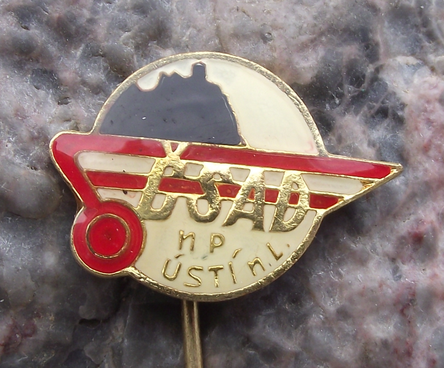 Vintage Usti nad Labem CSAD Bus Coach Mass Public Transport Firm Pin Badge