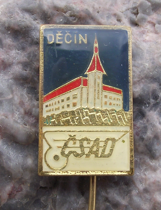 Vintage CSAD Decin Bus Coach Company Public Transport Pin Badge
