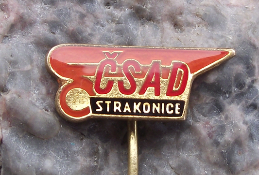 Vintage CSAD Strakonice Bus Coach Company Public Transport Pin Badge