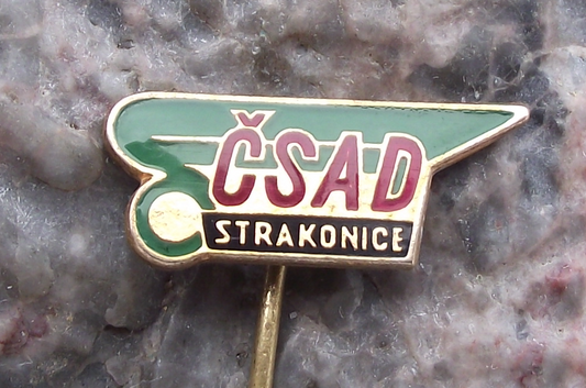 Vintage CSAD Strakonice Bus Coach Company Public Transport Pin Badge