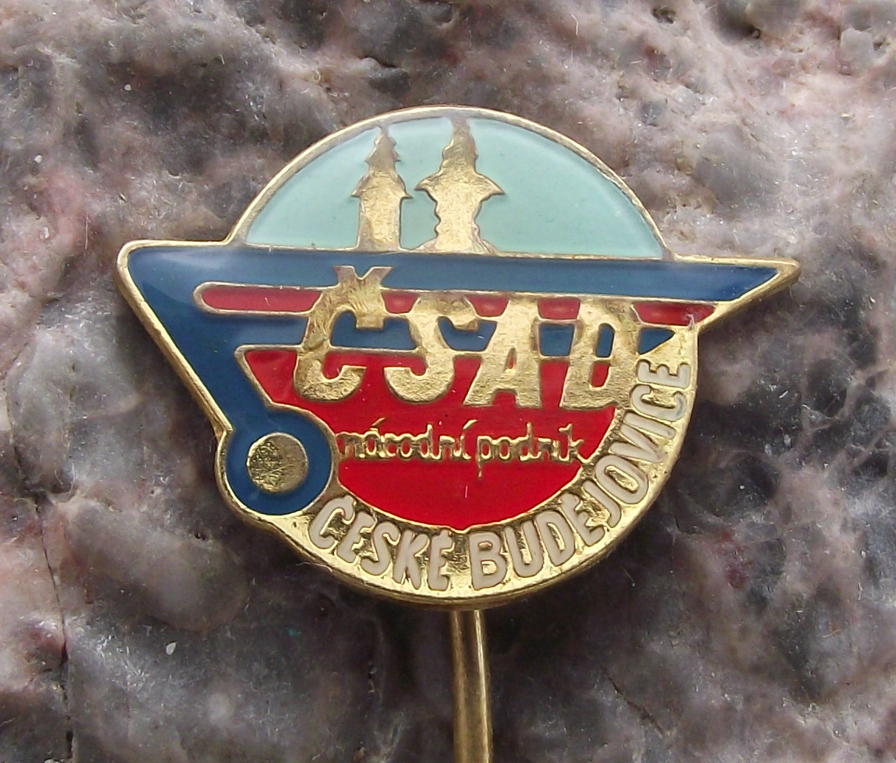 Vintage CSAD Ceska Budejovice np Bus Company Pin Badge