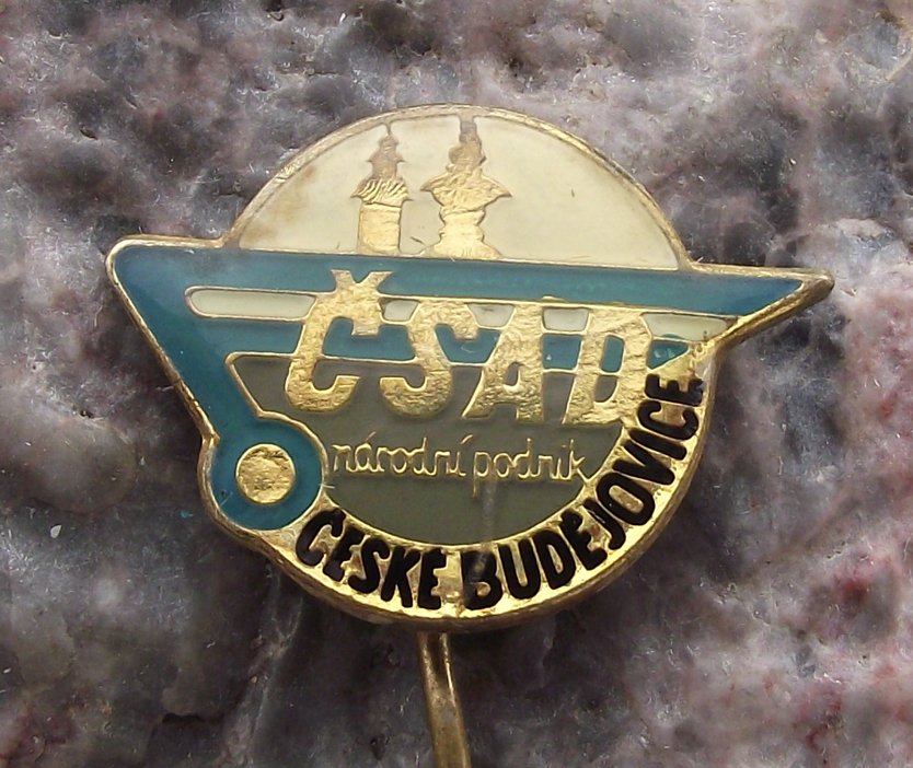 Vintage CSAD Ceska Budejovice np Bus Company Pin Badge