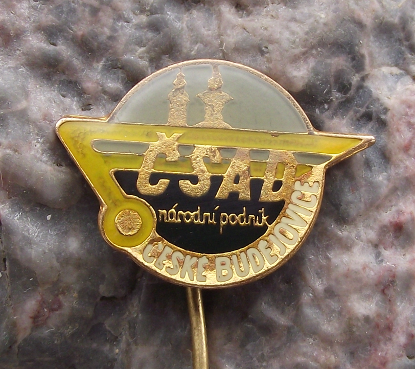 Vintage CSAD Ceska Budejovice np Bus Company Pin Badge