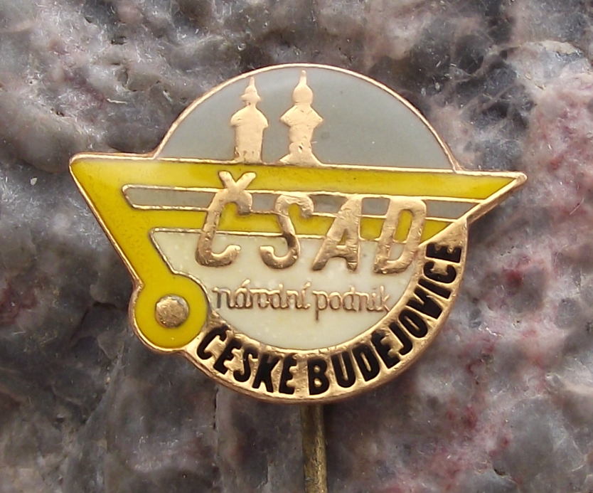 Vintage CSAD Ceska Budejovice np Bus Company Pin Badge