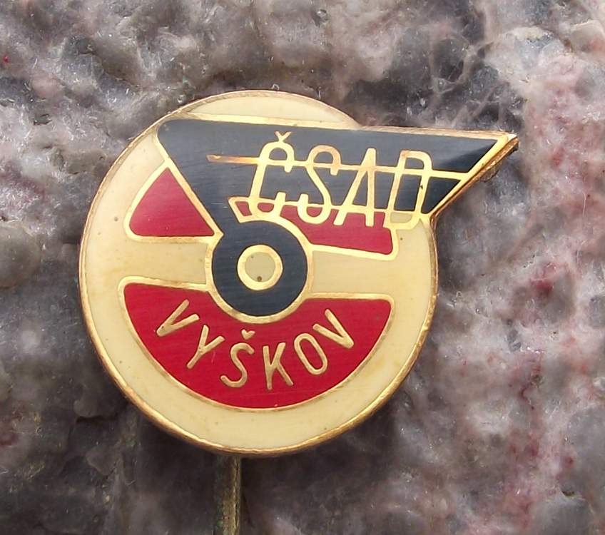 Vintage CSAD Vyskov Czech State Bus Company Advertising Pin Badge