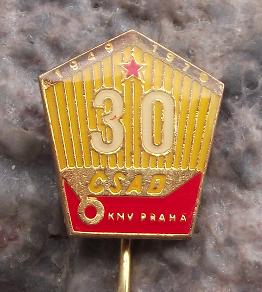 1979 CSAD Prague 30th Anniversary Czech State Bus Company Pin Badge