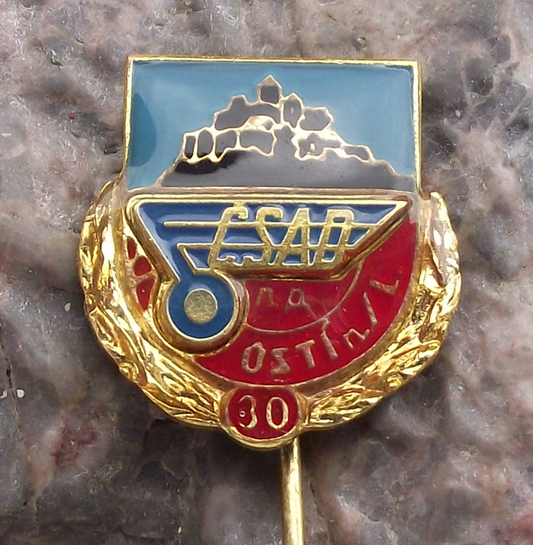 1979 CSAD Usti nad Labem 30th Anniversary State Bus Company Pin Badge