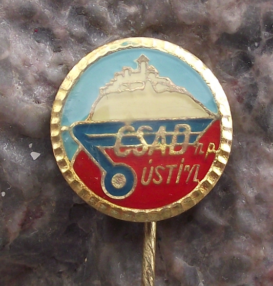 Vintage CSAD Usti nad Labem State Bus Public Mass Transport Company Pin Badge