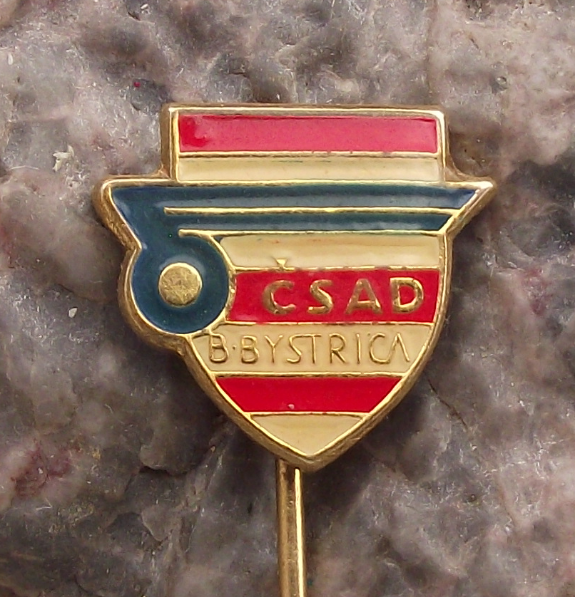 Vintage CSAD Banska Bystrice Heraldic Crest Bus Company Pin Badge