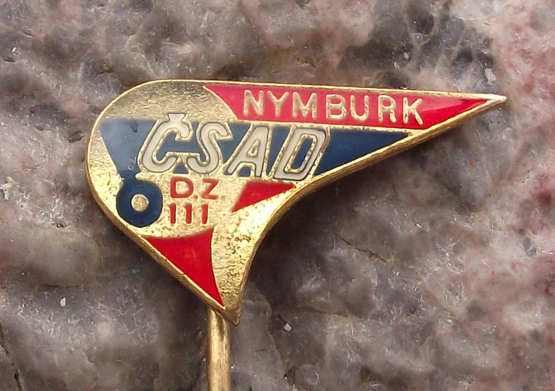 Vintage CSAD Nyburk Route 111 Czech State Bus Coach Company Pin Badge