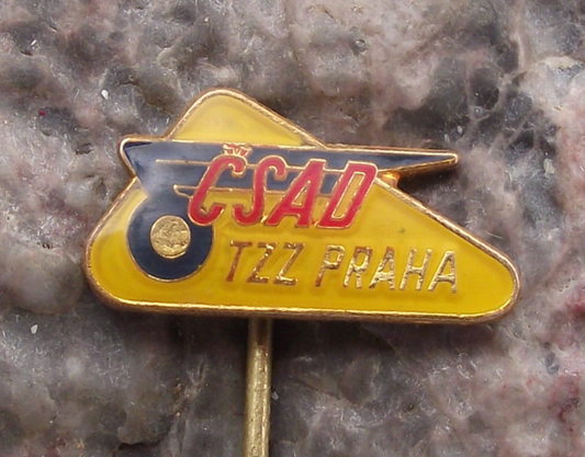 Vintage CSAD TZZ Prague Praha Czech State Bus Company Pin Badge