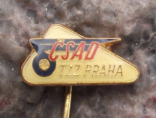Vintage CSAD TZZ Prague Praha Czech State Bus Company Pin Badge