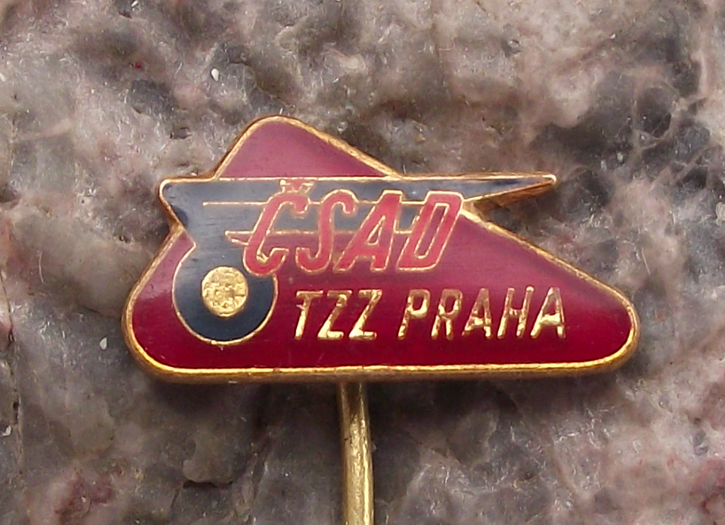 Vintage CSAD TZZ Prague Praha Czech State Bus Company Pin Badge