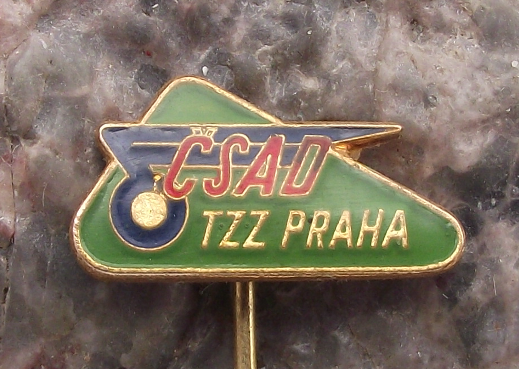 Vintage CSAD TZZ Prague Praha Czech State Bus Company Pin Badge