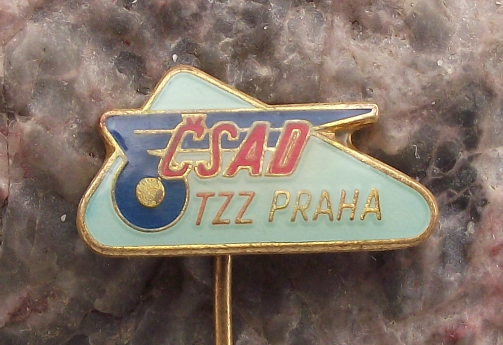 Vintage CSAD TZZ Prague Praha Czech State Bus Company Pin Badge