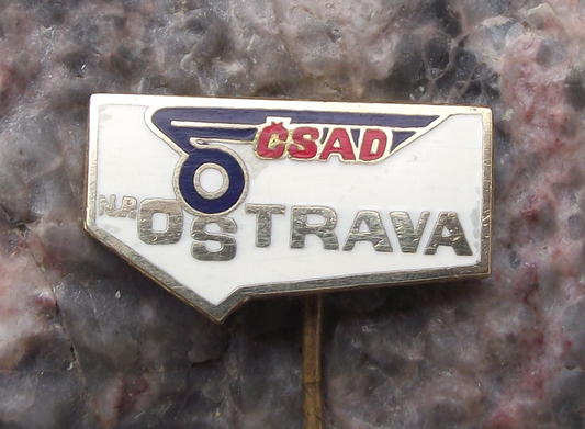 Vintage CSAD n.p. Ostrava Czech State Bus Coach Company Pin Badge