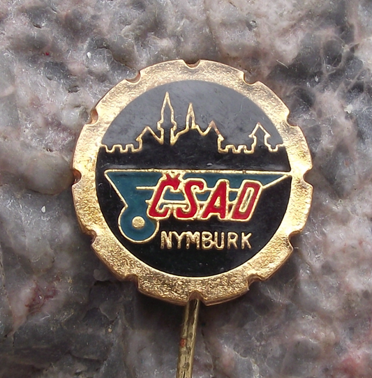 Vintage CSAD Nyburk Czech State Bus and Coach Company Pin Badge