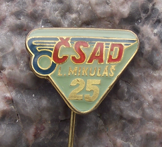 1974 CSAD Liptovský Mikuláš Czech Bus Company 25th Anniversary Pin Badge