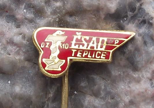 Vintage CSAD Teplice Czech Bus Company Route 10 Pin Badge