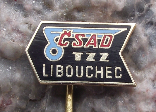 Vintage CSAD TZZ Libouchec Czech State Bus Coach Company Pin Badge