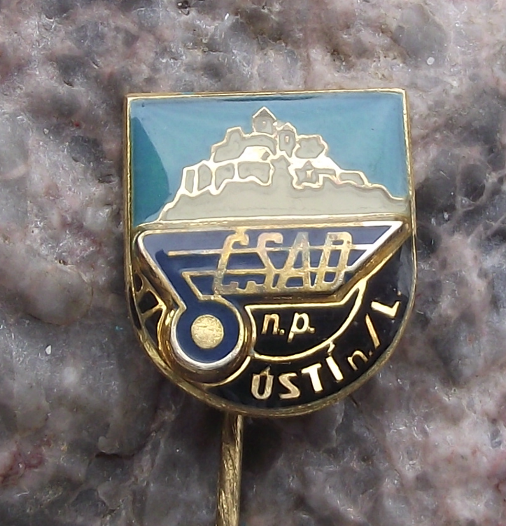 Vintage CSAD Usti nad Labem n.p. Czech Transport Company Pin Badge