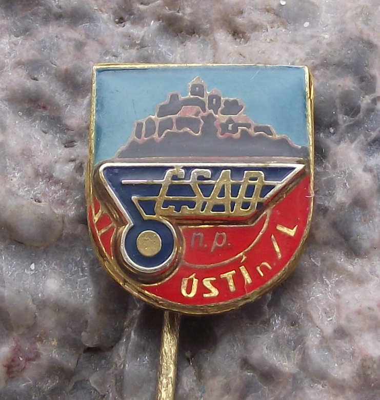 Vintage CSAD Usti nad Labem n.p. Czech Transport Company Pin Badge