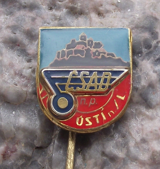 Vintage CSAD Usti nad Labem n.p. Czech Transport Company Pin Badge