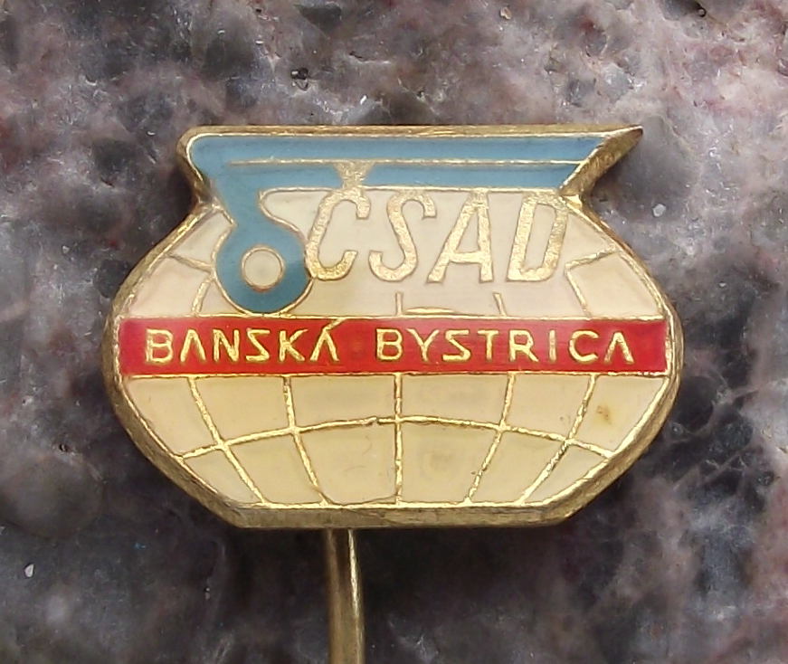 Vintage CSAD Banska Bystrice World Icon Bus Company Pin Badge